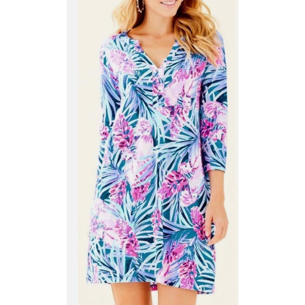 Lilly Pulitzer Daphne Dress‎ Tweetehearts Mr Peacock Blue XXS NWT Resort Travel